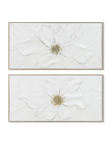 Cuadro en relieve de flor de goma con marco
