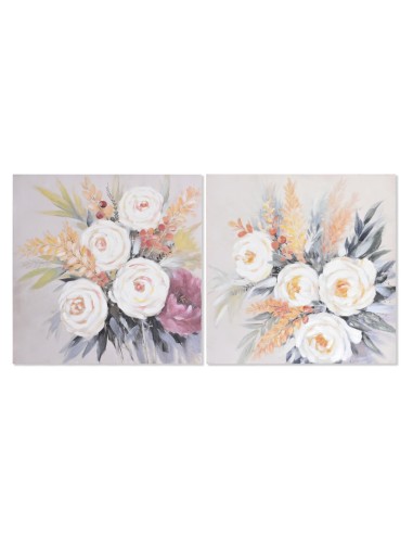 Cuadro Lienzo MDF Flores