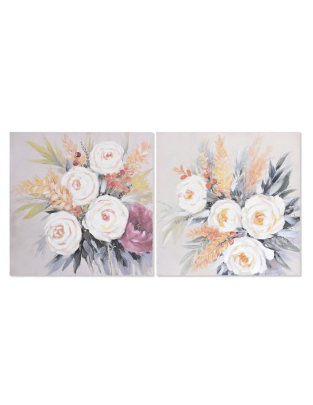 Cuadro Lienzo MDF Flores