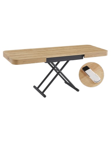 Mesa centro Elevable y Extensible Oak-Negro