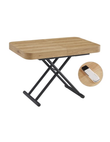 Mesa centro Elevable y Extensible Oak-Negro