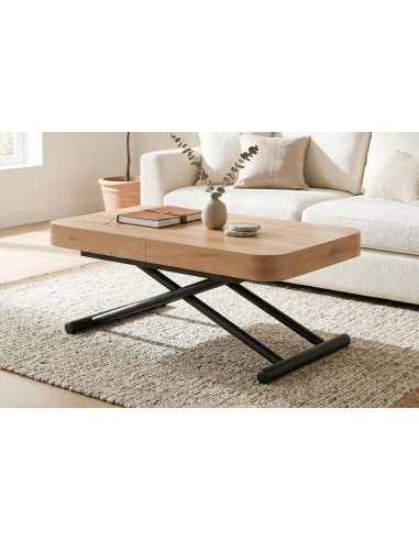 Mesa centro Elevable y Extensible Oak-Negro