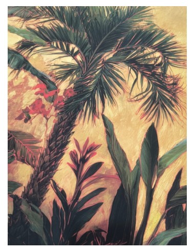 Cuadro con Diseño de Palmeras Tropicales