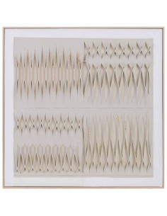Cuadro en Lienzo con Relieve Beige