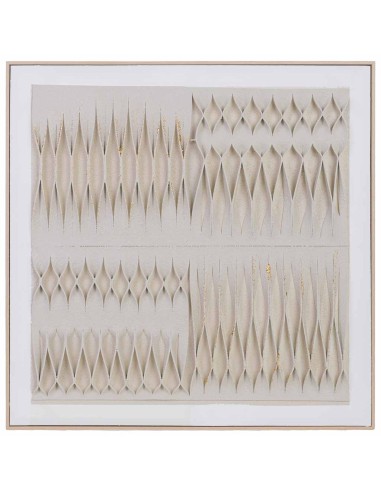 Cuadro en Lienzo con Relieve Beige