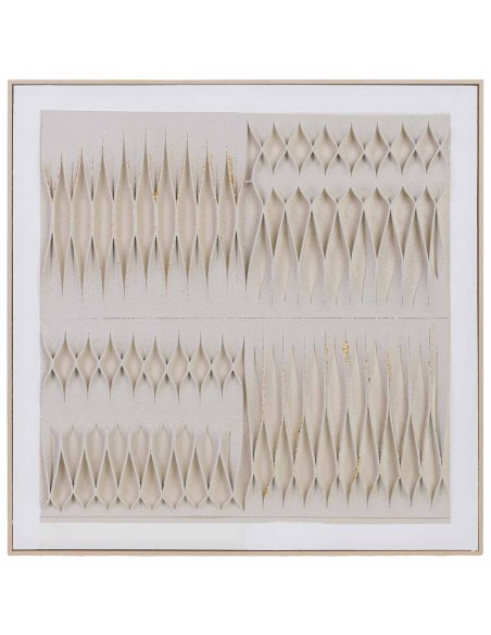 Cuadro en Lienzo con Relieve Beige