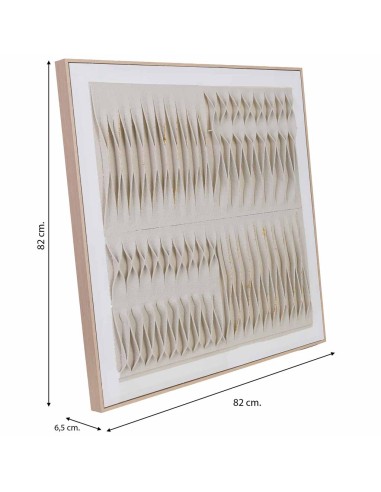 Cuadro en Lienzo con Relieve Beige