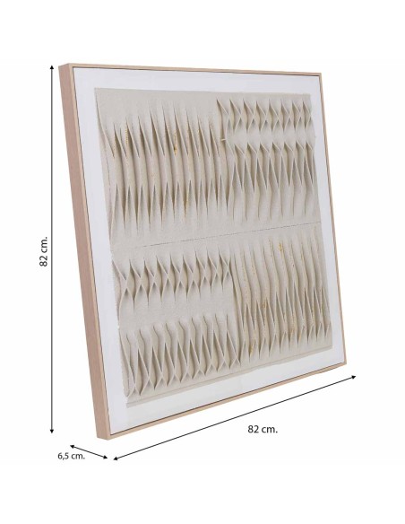 Cuadro en Lienzo con Relieve Beige