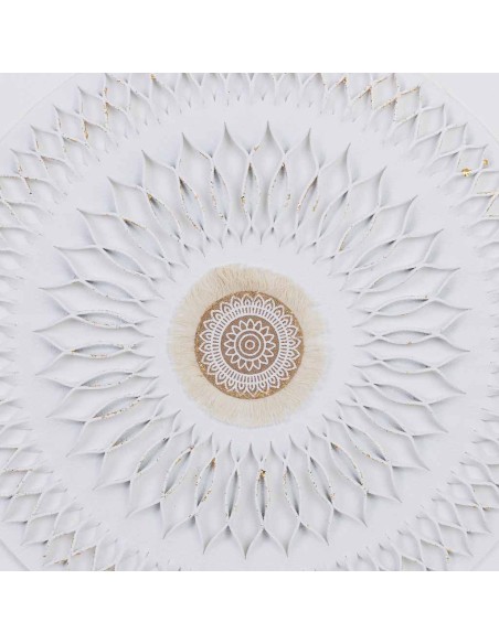 Cuadro en Lienzo con Relieve Blanco