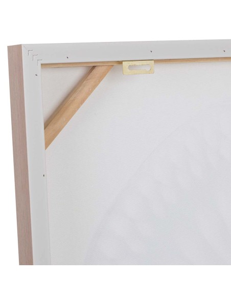 Cuadro en Lienzo con Relieve Blanco