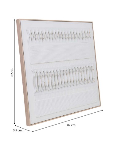 Cuadro en Lienzo con Relieve Beige