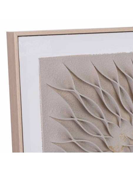 Cuadro en Lienzo con Relieve Marrón