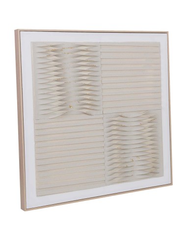 Cuadro en Lienzo con Relieve Beige