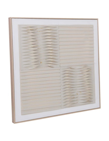 Cuadro en Lienzo con Relieve Beige