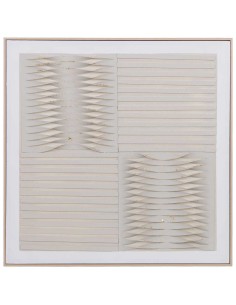 Cuadro en Lienzo con Relieve Beige