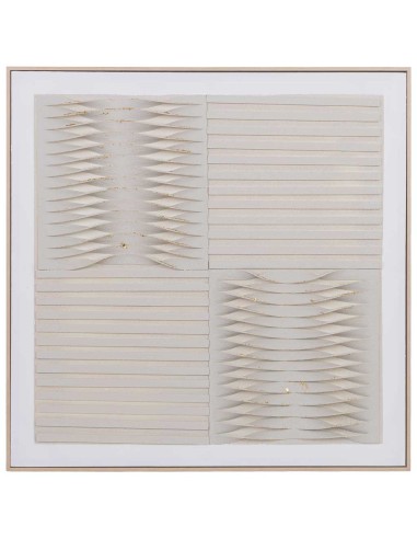 Cuadro en Lienzo con Relieve Beige