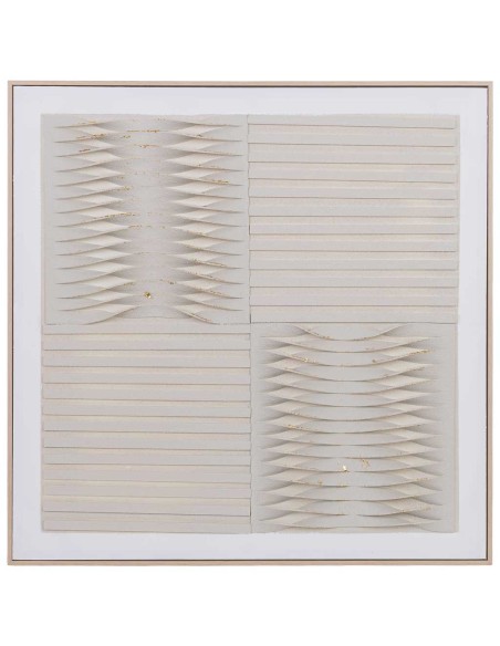 Cuadro en Lienzo con Relieve Beige
