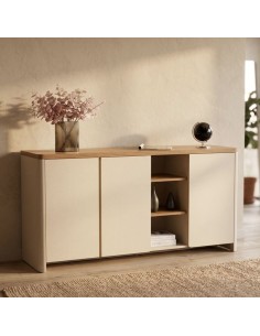Mueble Buffet de Madera Efecto Lino 2