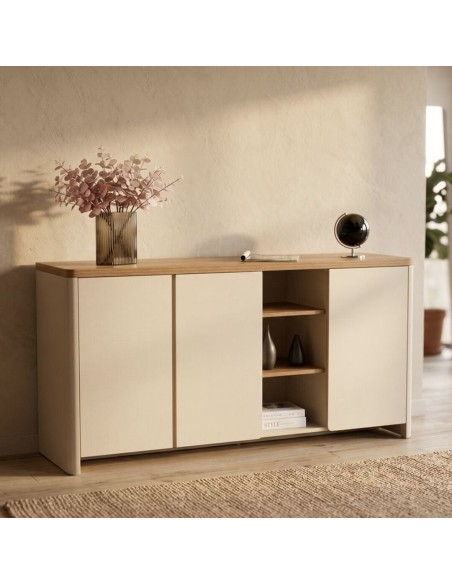 Mueble Buffet de Madera Efecto Lino
