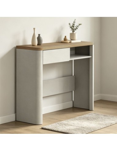 Consola de Madera Efecto Lino