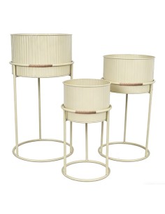 Macetero Metal Color Crema