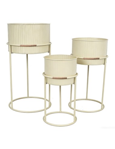 Macetero Metal Color Crema